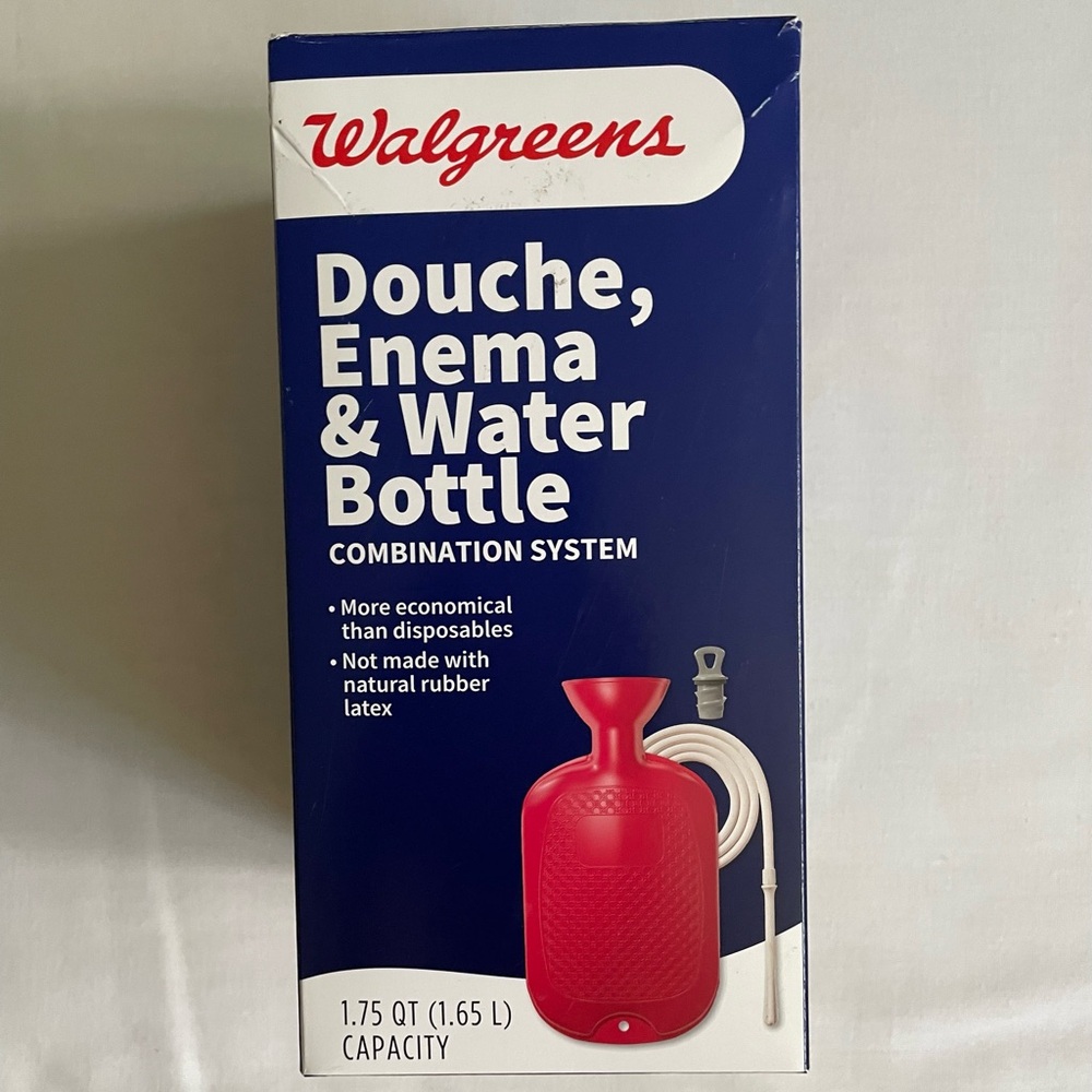 Walgreens Red Douche, Enema & Water Bottle. NEW